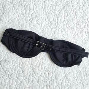 Christian Dior Strapless Front Buckle Bikini Top CD Clasp